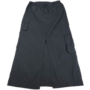 Topshop Black Cargo Maxi Skirt Women's Size 6 (UK 10) Utility Streetwear Goth